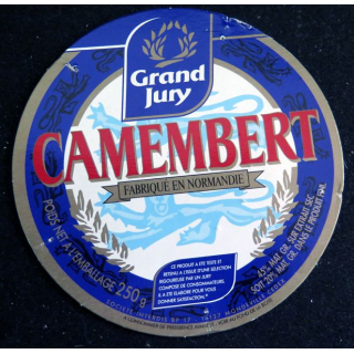Dessus de boite de fromage Camembert
