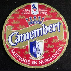 Dessus de boite de fromage Camembert
