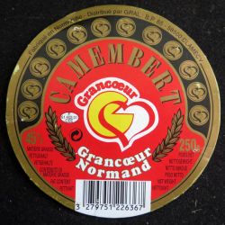 Dessus de boite de fromage Camembert
