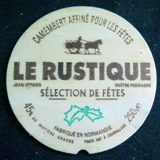 Dessus de boite de fromage Camembert Le Rustique