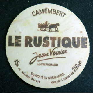 Dessus de boite de fromage Camembert Le Rustique