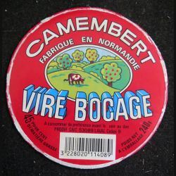 Dessus de boite de fromage Camembert Vire Bocage