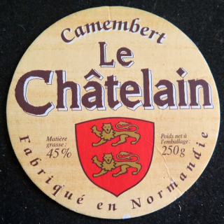 Dessus de boite de fromage Camembert Le Châtelain