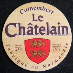 Dessus de boite de fromage Camembert Le Châtelain