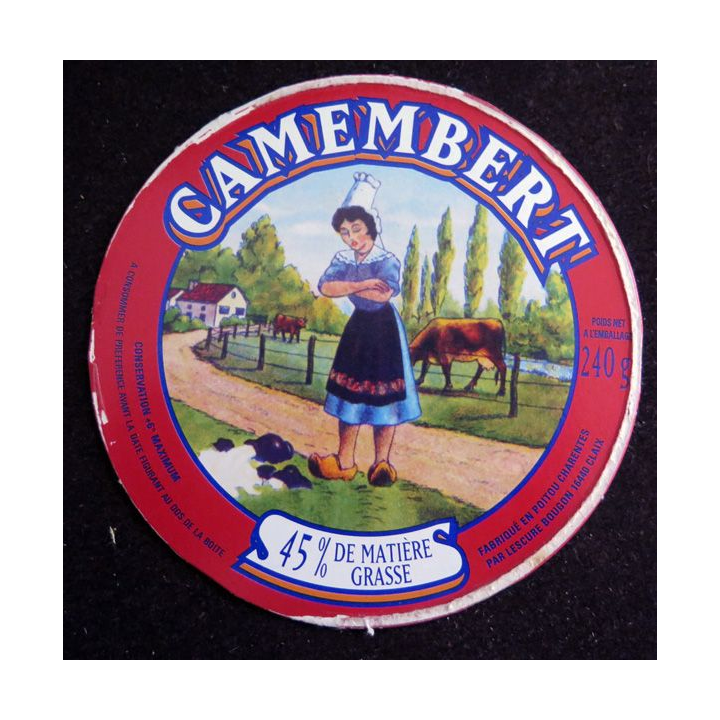 Dessus de boite de fromage Camembert
