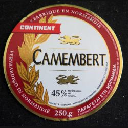 Dessus de boite de fromage Camembert