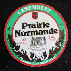 Dessus de boite de fromage Camembert Praierie Normande