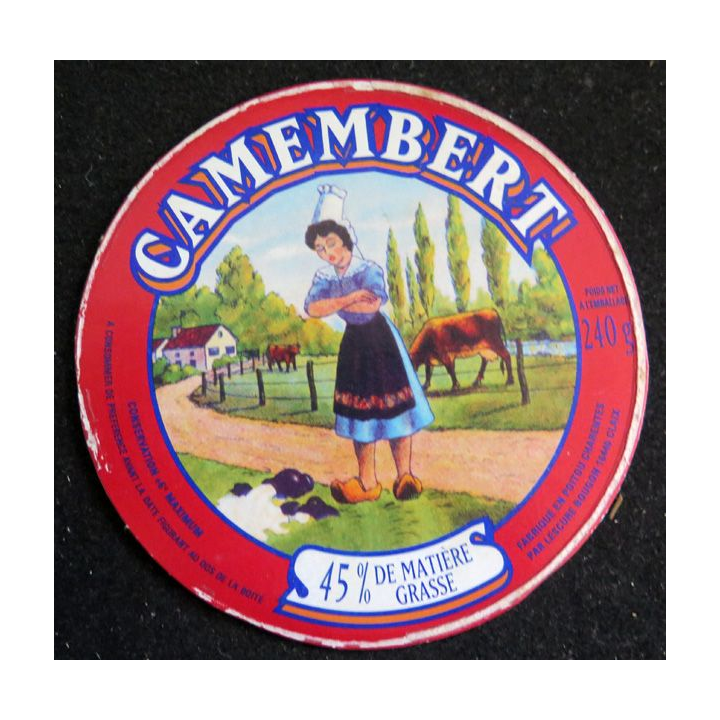 Dessus de boite de fromage Camembert
