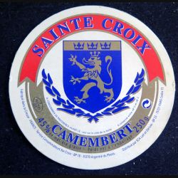 Dessus de boite de fromage Camembert Sainte Croix