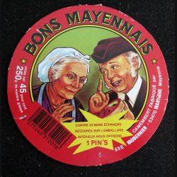 Dessus de boite de fromage Camembert Bons Mayennais