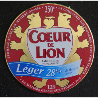 Dessus de boite de fromage Coeur de Lion