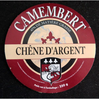 Dessus de boite de fromage Camembert Chêne d'Argent