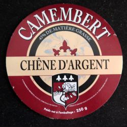 Dessus de boite de fromage Camembert Chêne d'Argent