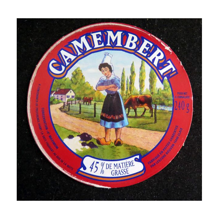 Dessus de boite de fromage Camembert