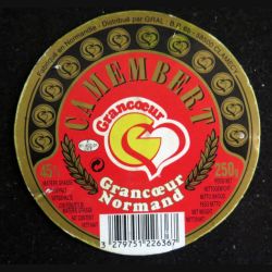 Dessus de boite de fromage Camembert Grancoeur