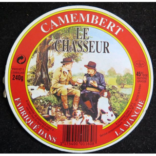 Dessus de boite de fromage Camembert Le Chasseur