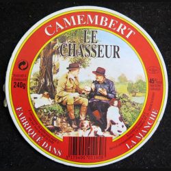 Dessus de boite de fromage Camembert Le Chasseur