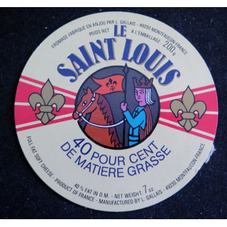 Dessus de boite de fromage Le Saint Louis