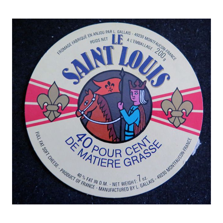 Dessus de boite de fromage Le Saint Louis