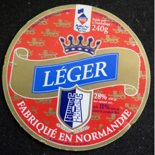 Dessus de boite de fromage Léger