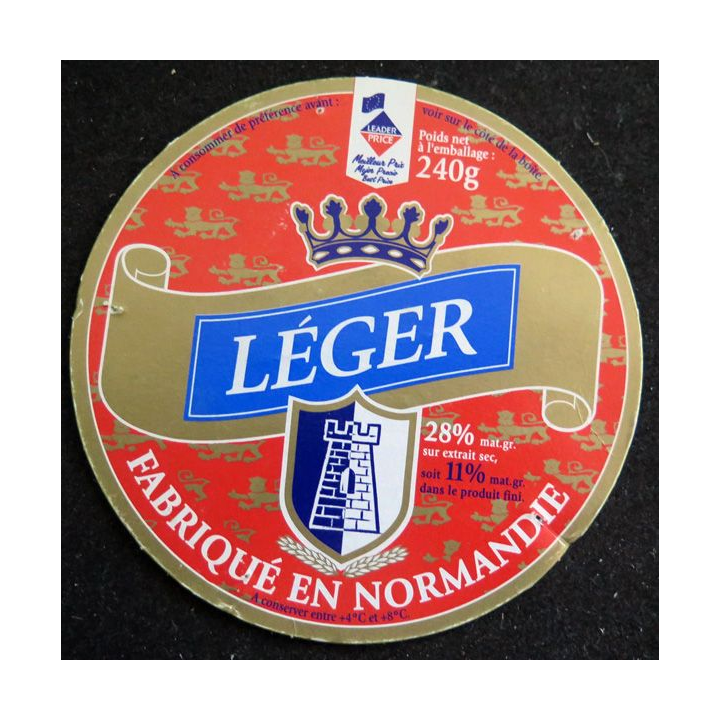 Dessus de boite de fromage Léger