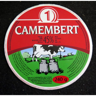Dessus de boite de fromage Camembert