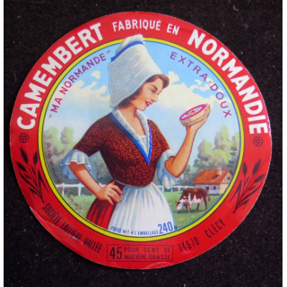 Dessus de boite de fromage Camembert