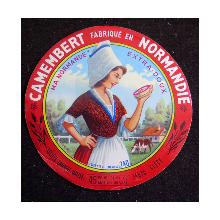 Dessus de boite de fromage Camembert