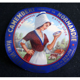 Dessus de boite de fromage Camembert