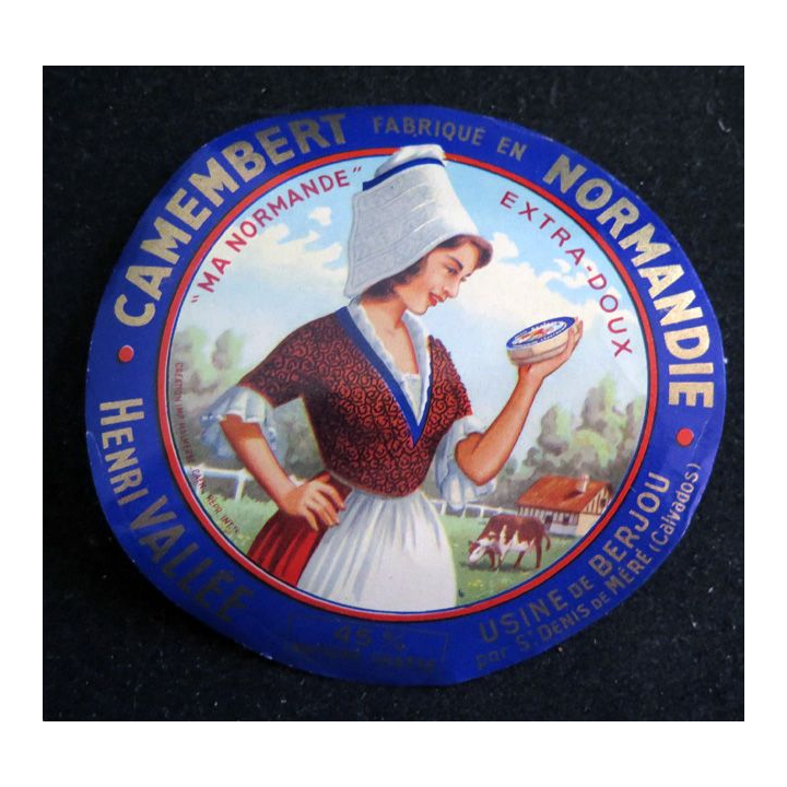 Dessus de boite de fromage Camembert