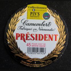 Dessus de boite de fromage Camembert Président