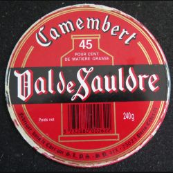 Dessus de boite de fromage Camembert Val de Sauldre