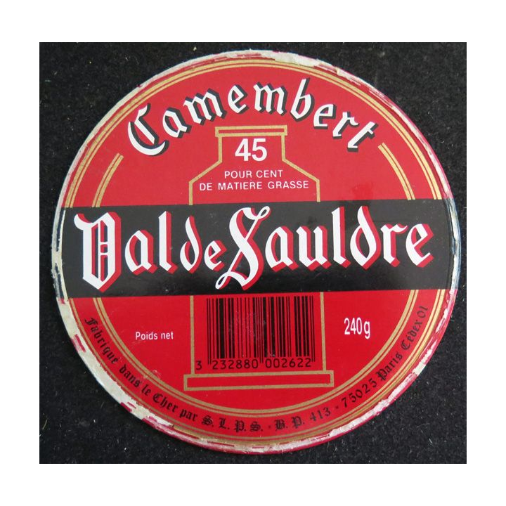 Dessus de boite de fromage Camembert Val de Sauldre