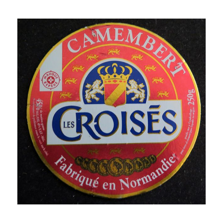 Dessus de boite de fromage Coulommiers Les Croisés