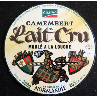 Dessus de boite de fromage Camembert