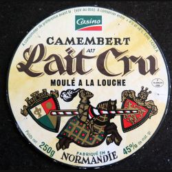 Dessus de boite de fromage Camembert