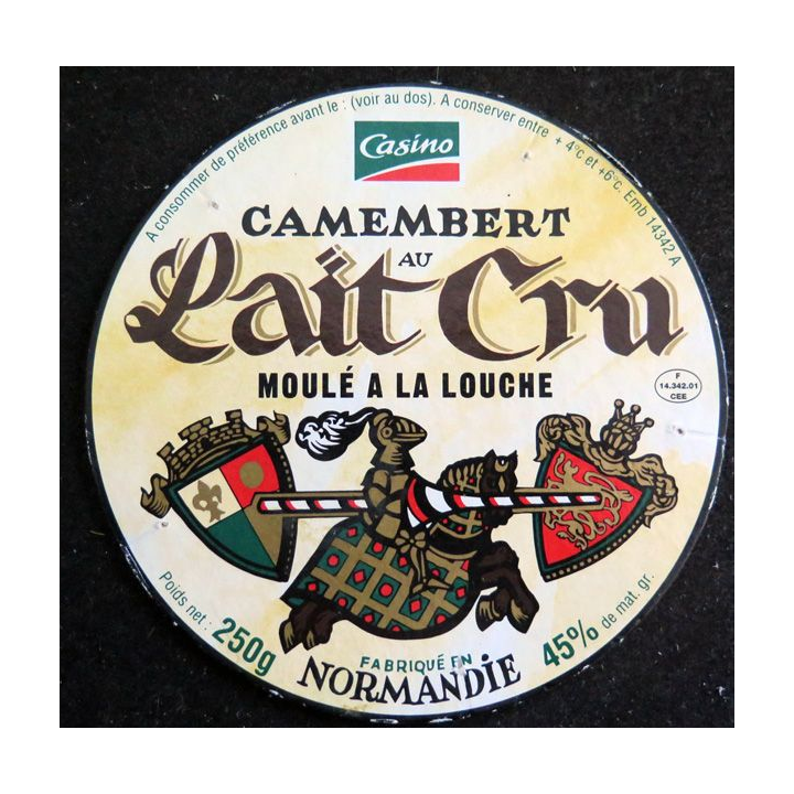 Dessus de boite de fromage Camembert