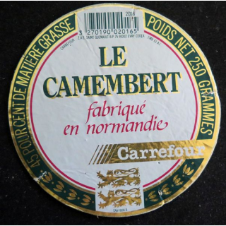 Dessus de boite de fromage Camembert