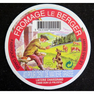 Dessus de boite de fromage Le Berger