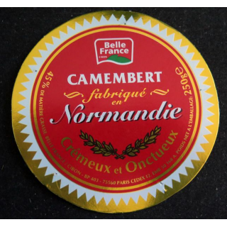 Dessus de boite de fromage Camembert