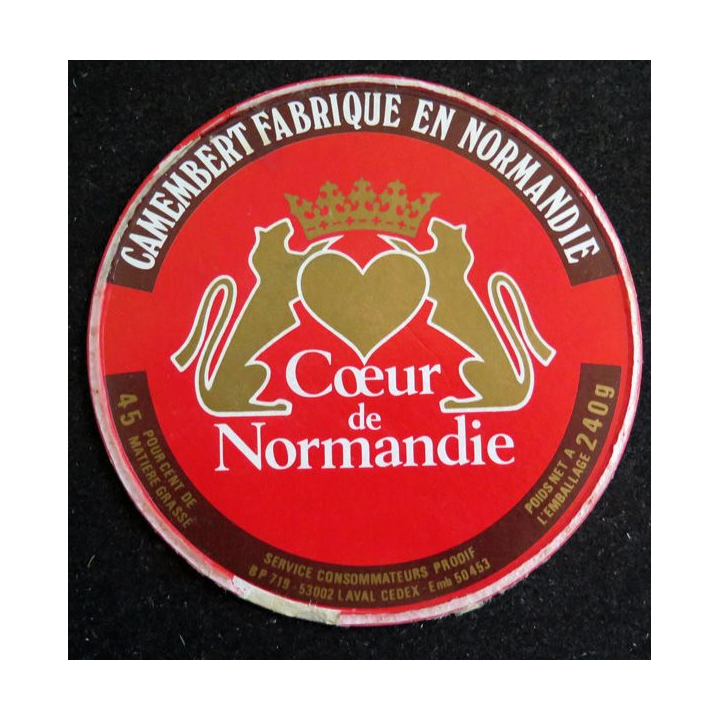 Dessus de boite de fromage Camembert