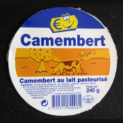 Dessus de boite de fromage Camembert