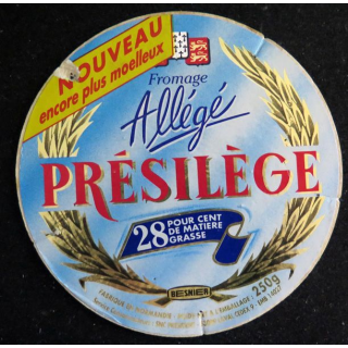 Dessus de boite de fromage Présilège