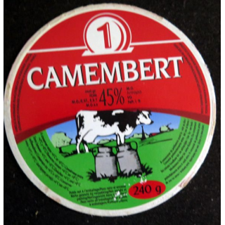 Dessus de boite de fromage Camembert