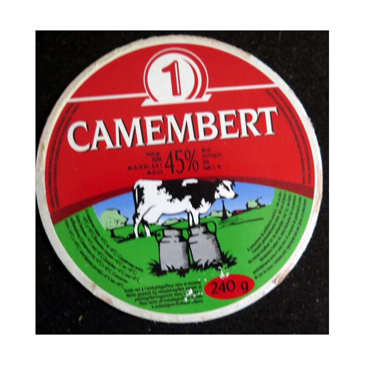 Dessus de boite de fromage Camembert
