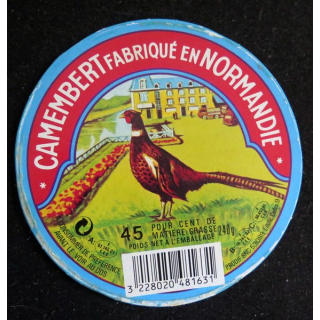 Dessus de boite de fromage Camembert