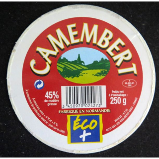 Dessus de boite de fromage Camembert