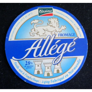 Dessus de boite de fromage Allégé