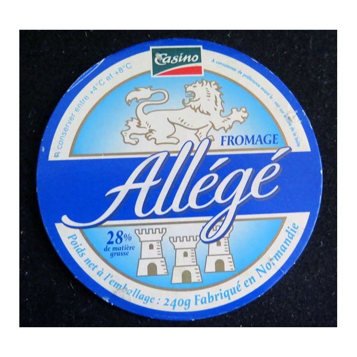 Dessus de boite de fromage Allégé