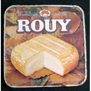 Dessus de boite de fromage Rouy